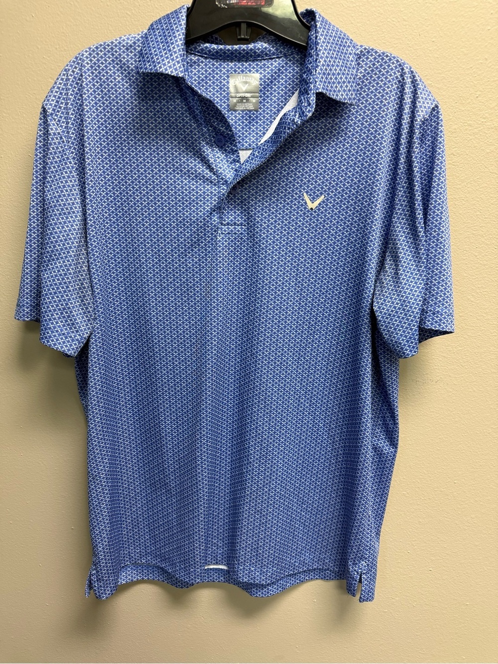Callaway Men's Royal Blue Geo Polo with White Logo